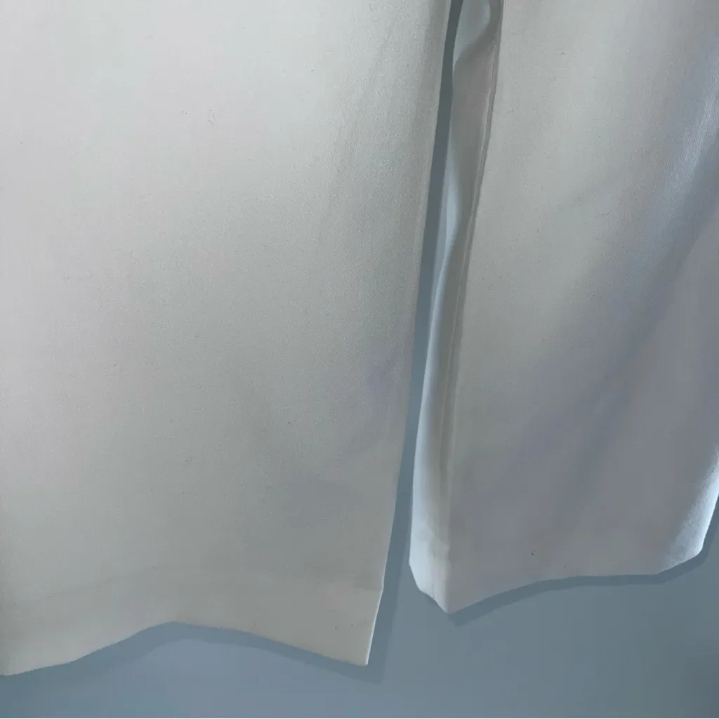 Abercrombie & Fitch Off-White/Cream Curve Love Wide Leg Pleated Front Pants-16 - Image 8