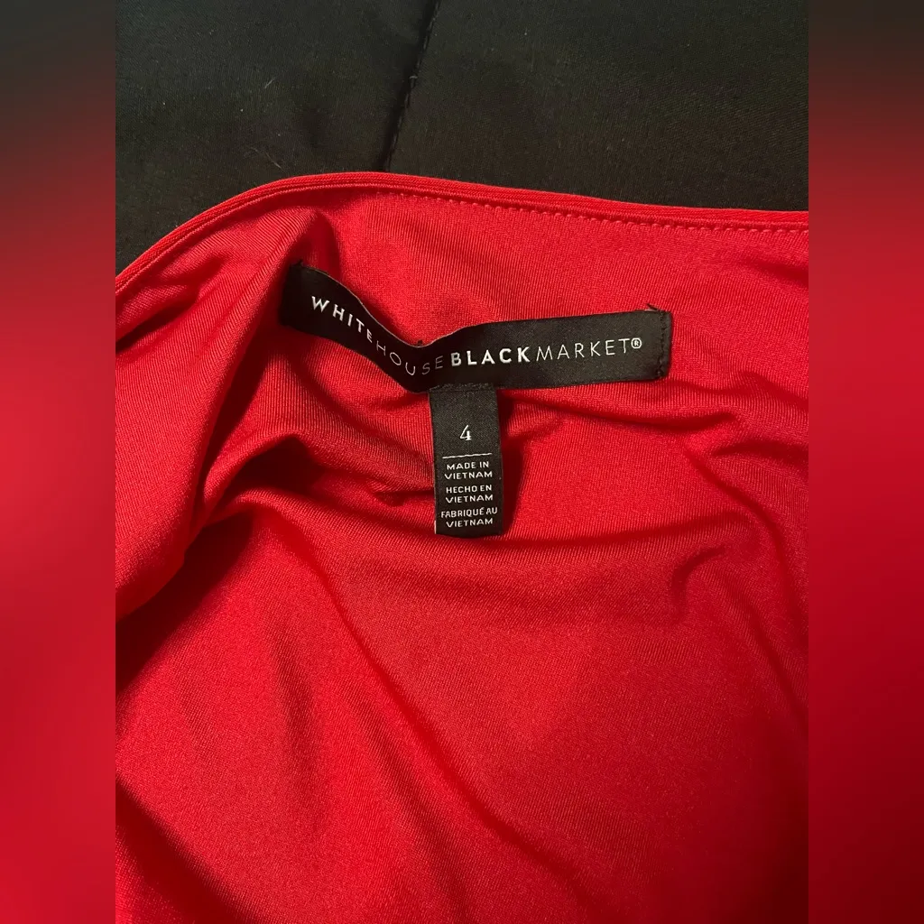 White House Black Market Women’s Red Romper Size 4 - Image 5