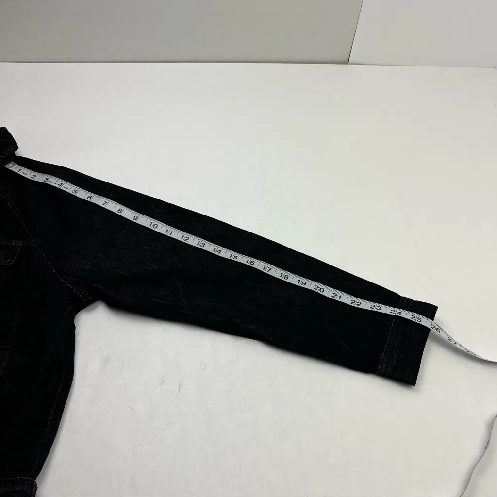 Madewell Oversized Jean‎ Jacket Womens XS Black Lunar Wash 100% Cotton M4230 NEW - Image 11