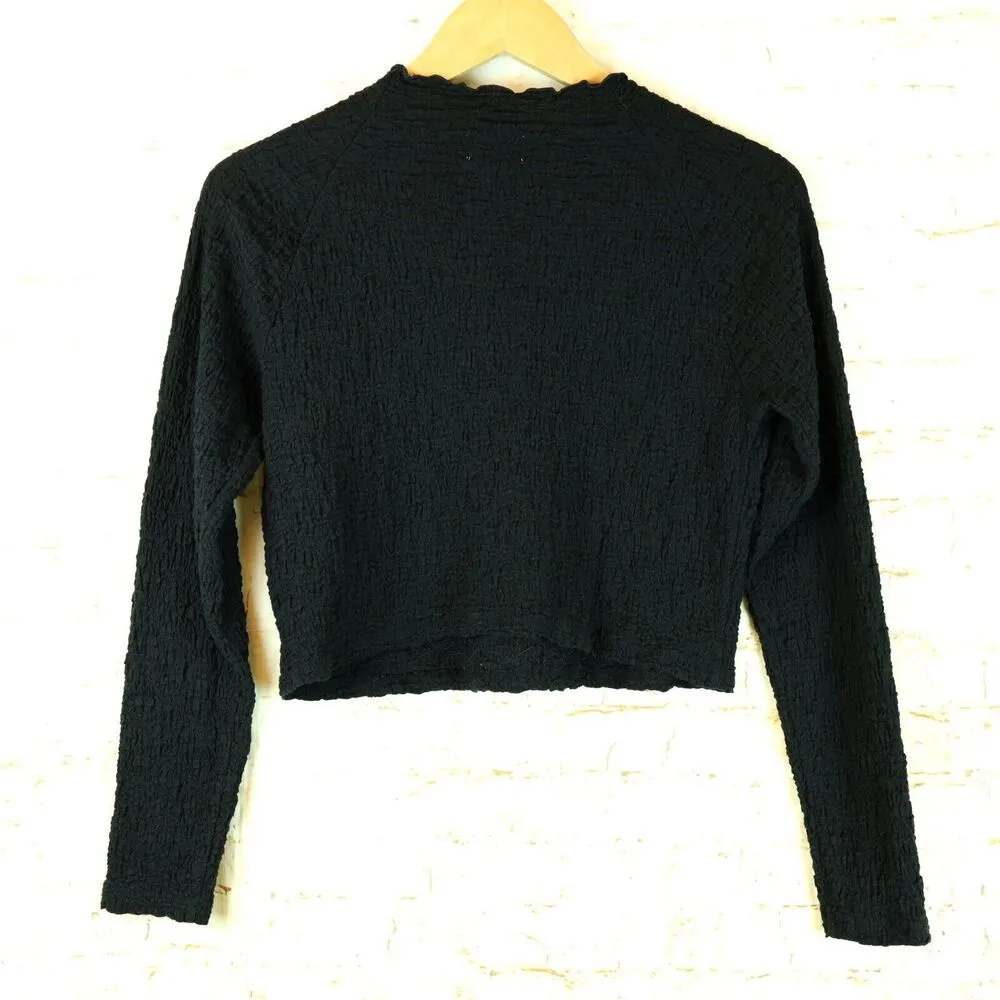 Future Collective Gabriella Karefa Johnson Puckered Womens Top M Black Mock Neck Size M - Image 3