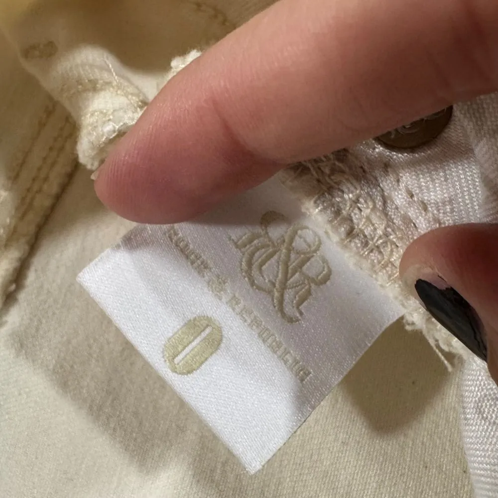 Rock Revival White Denim Jeans Size 0 - Image 7