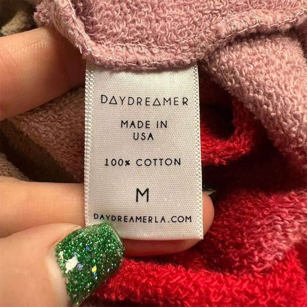 Daydreamer Women’s Flying V Tie Dye Varsity Crew Sweatshirt Size M - Image 7