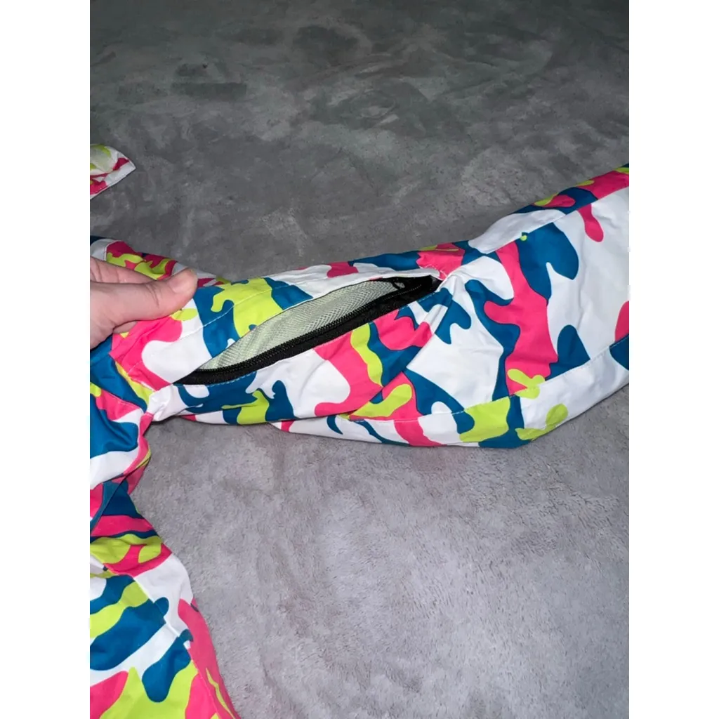 Women's Ski & Snow Jacket M Pink White Camo Size M - Image 8