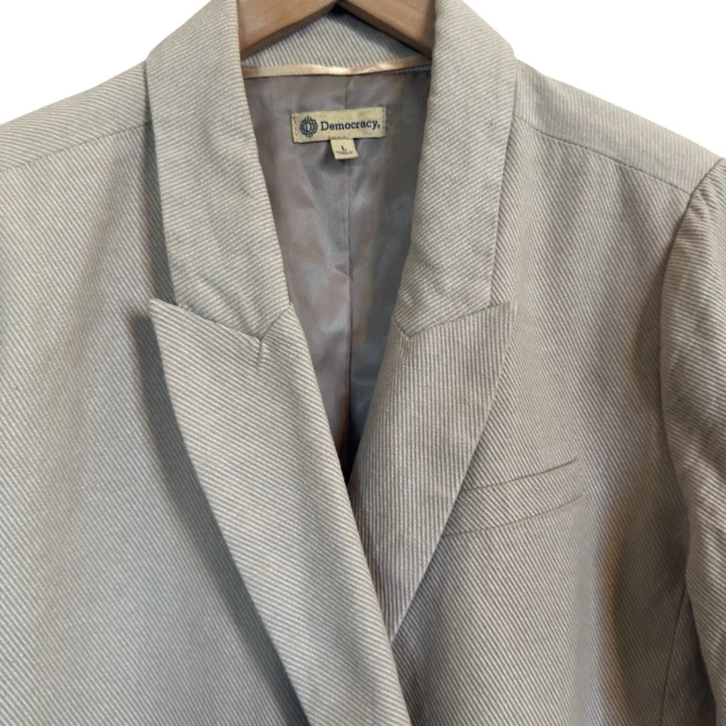 Democracy 100% Cotton Blazer Women’s Size Large - Image 4