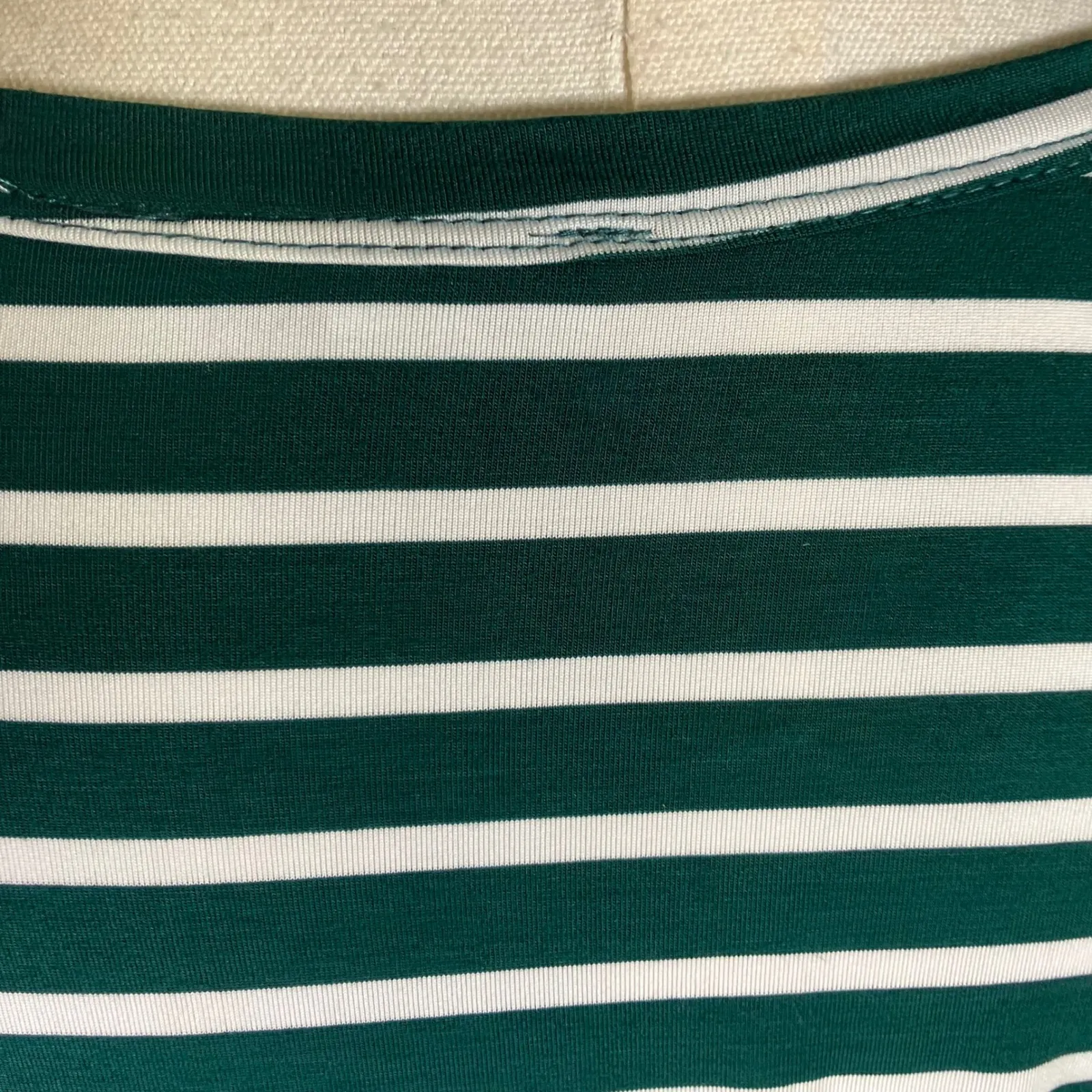 She + Sky Women's Striped Maxi‎ Dress Green White Casual Summer Size L - Image 6