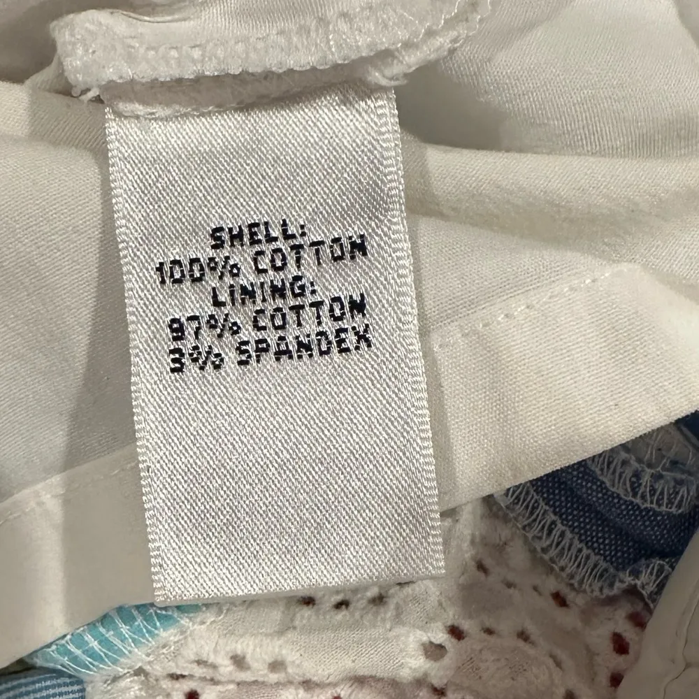 LILLY PULITZER EYELET PATCHWORK BLUE YELLOW WHITE COTTON SKORT 2 - Image 9