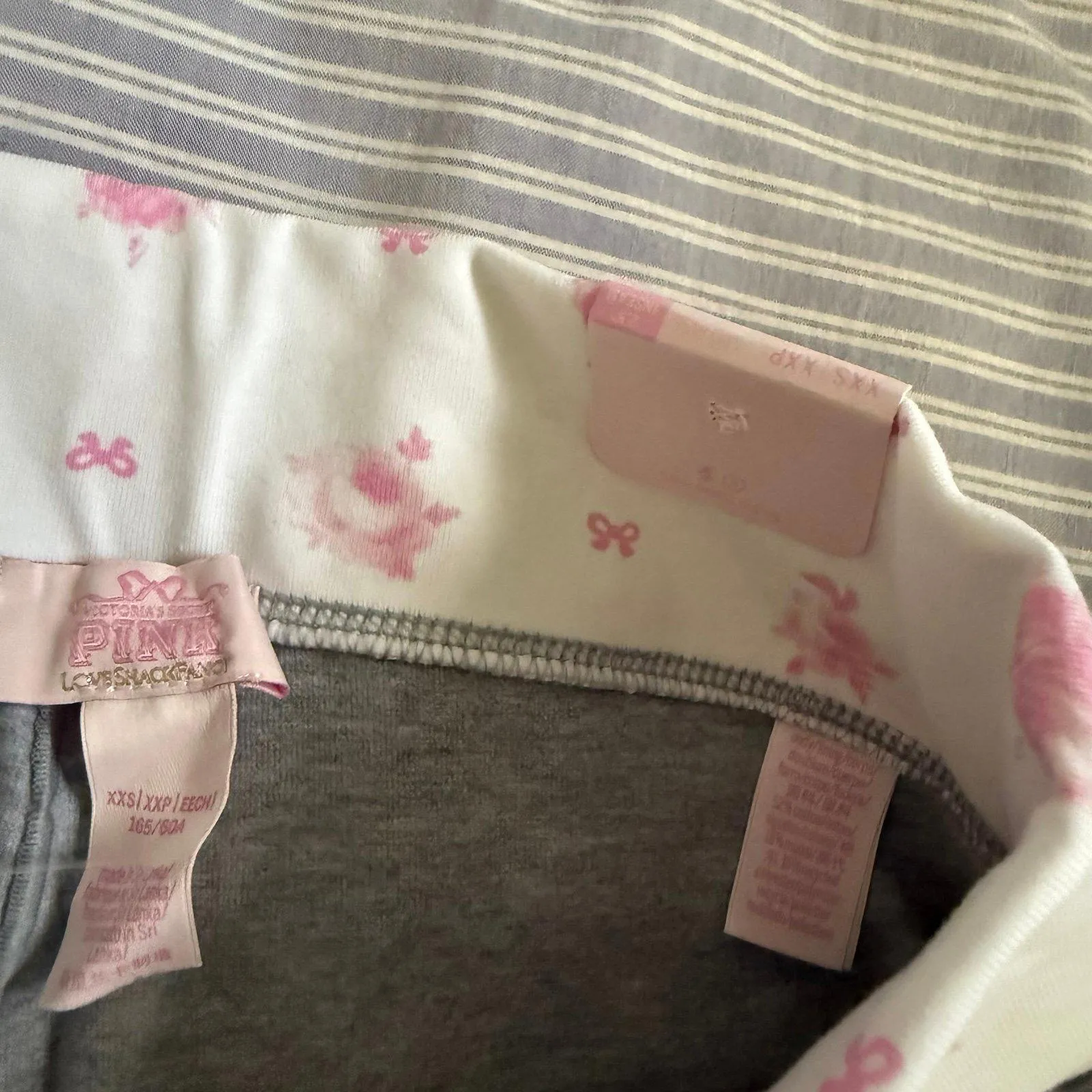 VS PINK x LOVESHACKFANCY COTTON MICRO FOLD OVER SHORTS Size XXS - Image 2