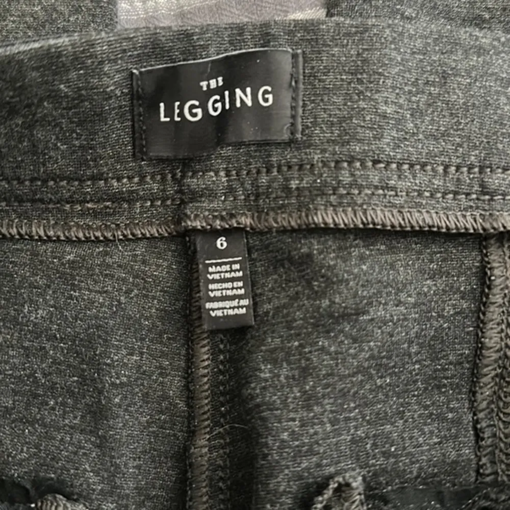 WHBM White House Black Market The Leggings Pull On Gray/Black Size 6 GUC #7582 - Image 3