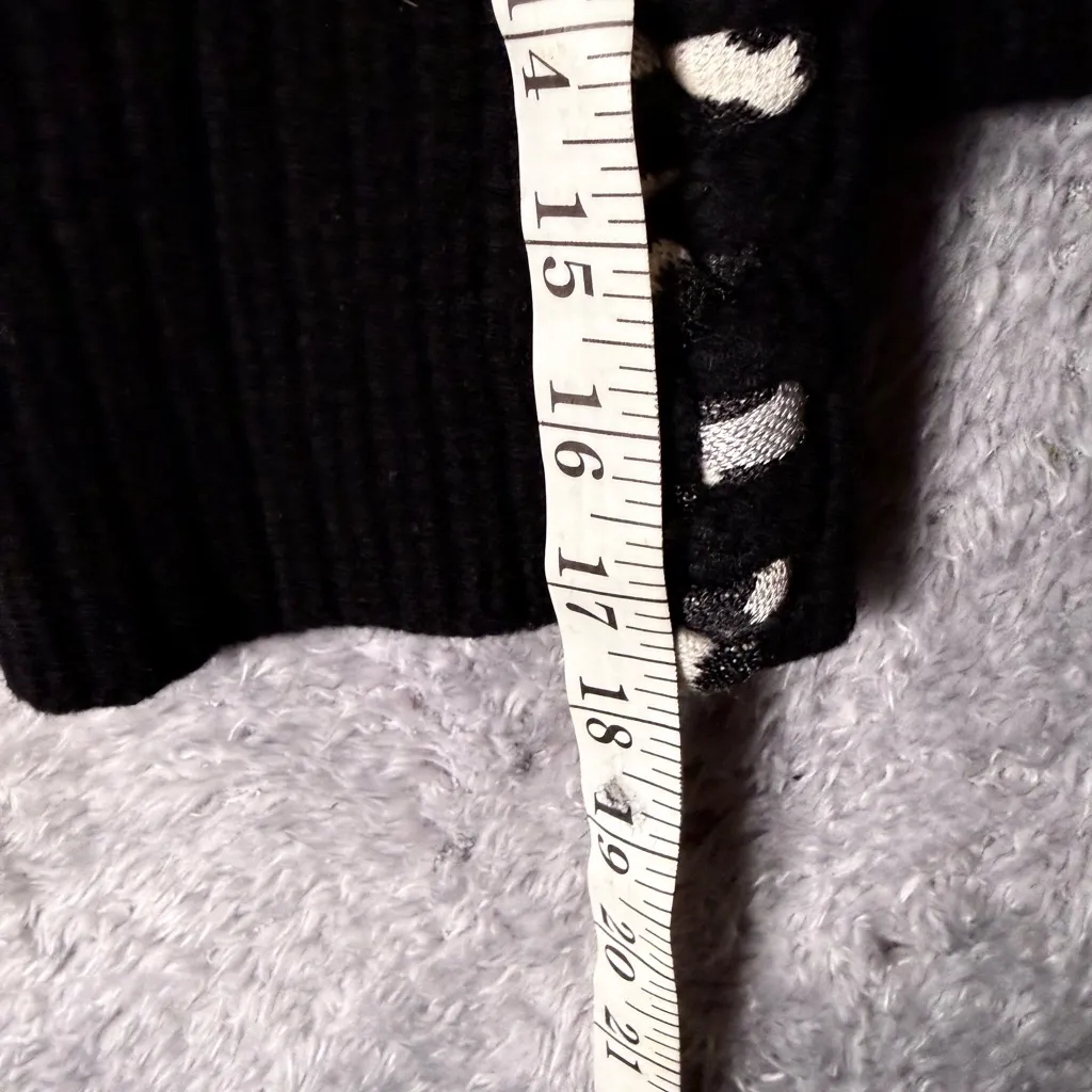 Tabala rasa Sousi Tie Sweater wool mock neck black ribbed braided M Size M - Image 6