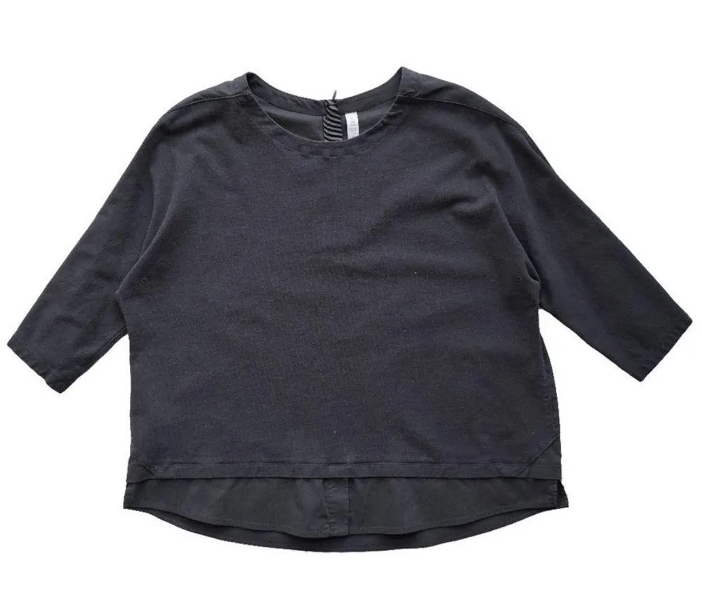 Lululemon Black Live To Layer Black Scoop Neck Running Shirt Size 10 - Image 3