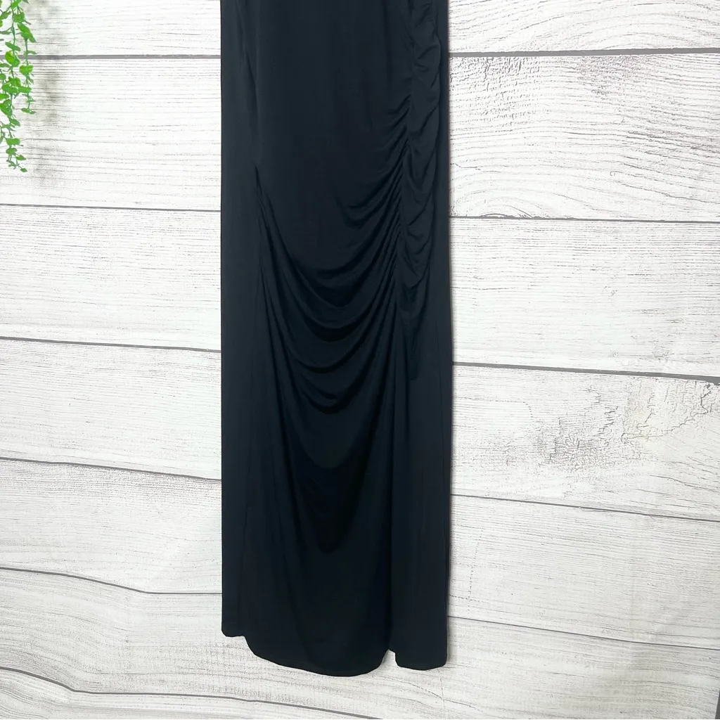 NWT See You Monday Black Sleeveless Ruched Maxi Dress Size XL - Image 3