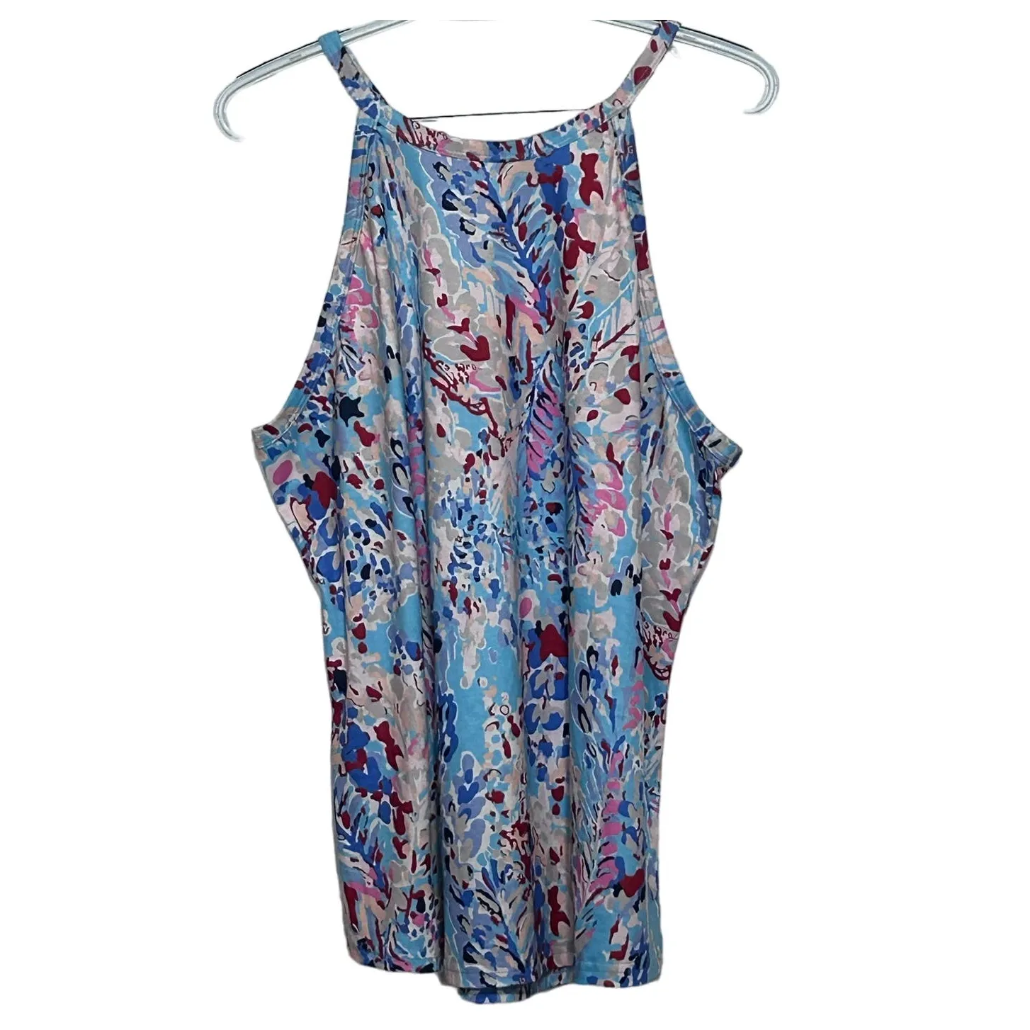 Unknown Brand Women's Blue‎ Beige Black Red Razor Back Tank Top Size XL Blue - Image 2