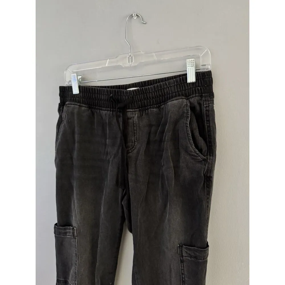 Sonoma Pull On Cotton Cargo Joggers Faded Black Womens Size XS Cotton Lyocell - Image 3