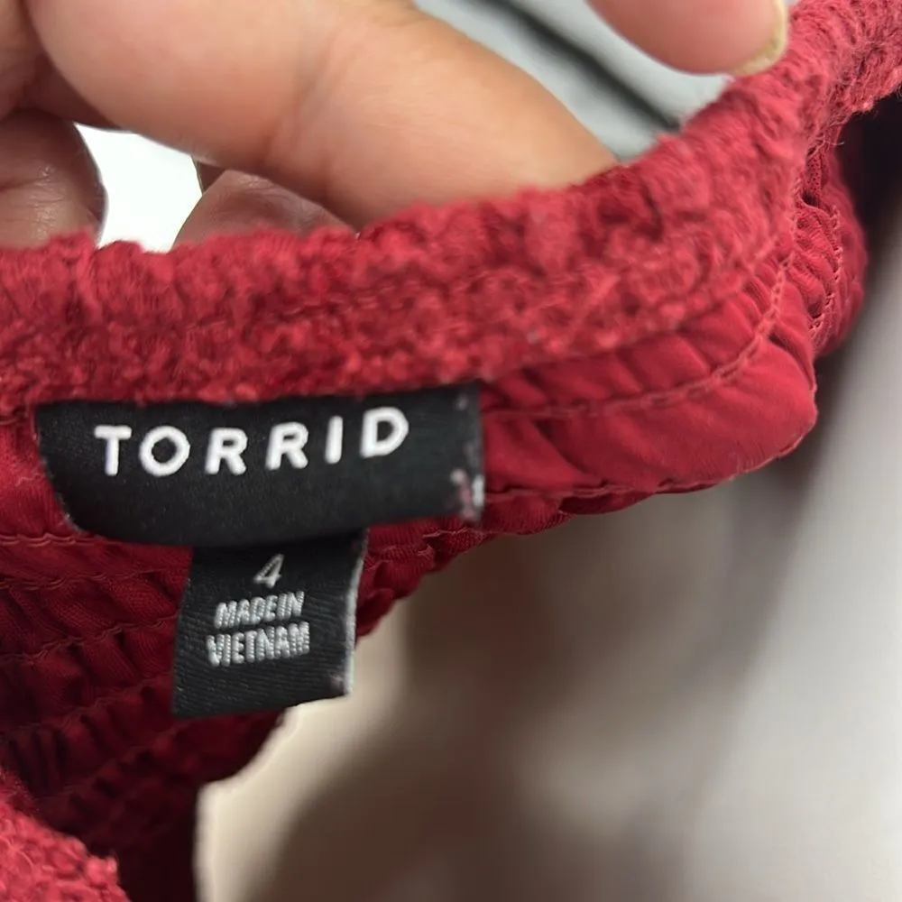 Torrid lace smocked cropped top size 4X - Image 5