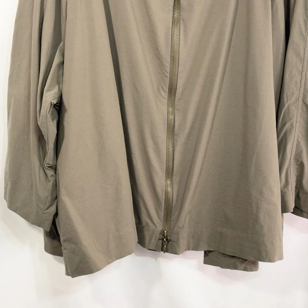 Marla Wynne Plus Size 1X Shrug Open Front Cardigan Gray Back Zip Cropped 1345 - Image 8