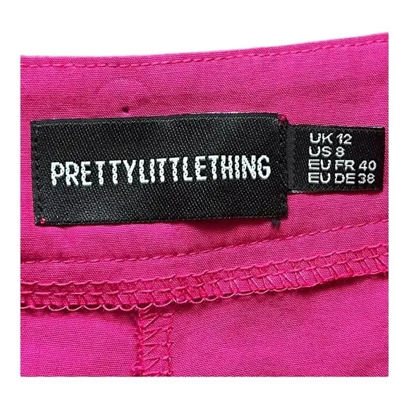 Pretty‎ Little Thing Hot Pink Tailored Shorts Pocket Front Detail Women Size 8 - Image 7