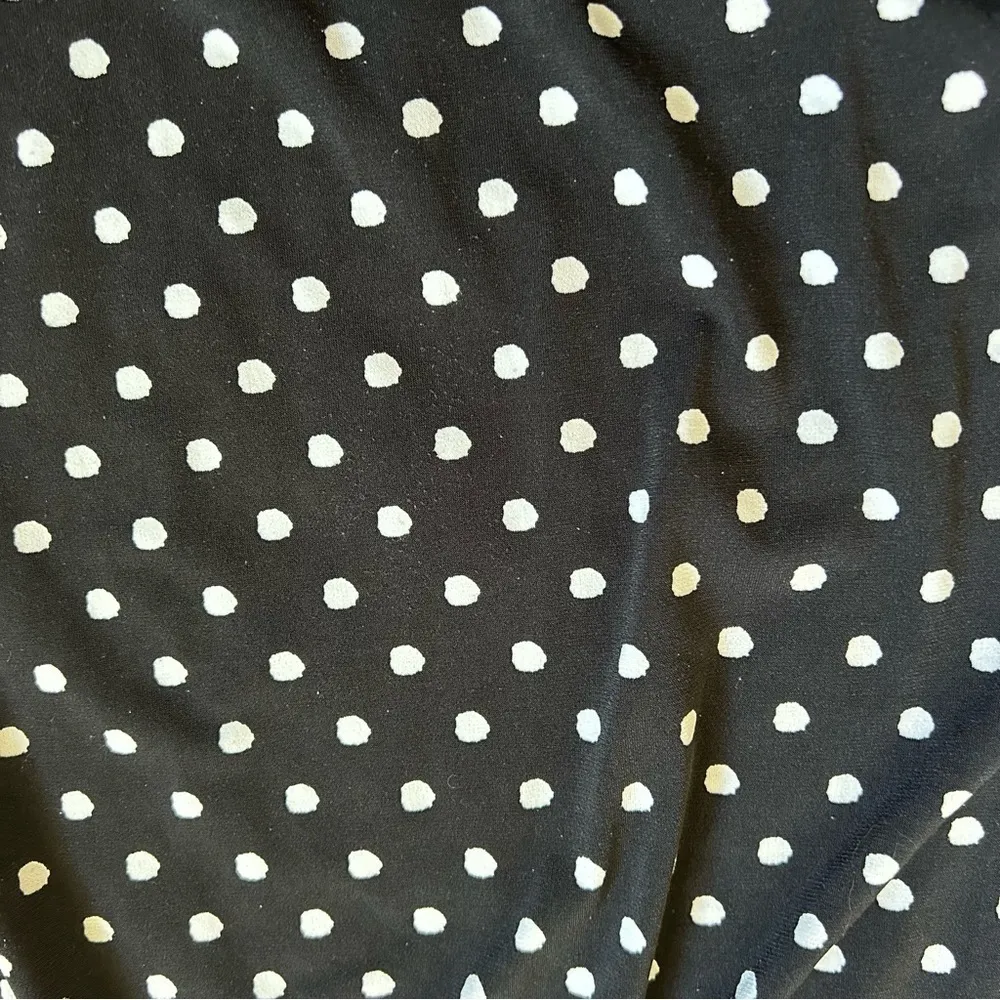 🦋 Just…Taylor Black White Polka Dot Short Sleeve Mini Dress Size 8 Ruffle - Image 7