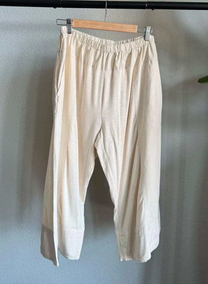 Daily Practice by Anthropologie Take Heart Capri Pants Cream Pearl Size M Size M - Image 6