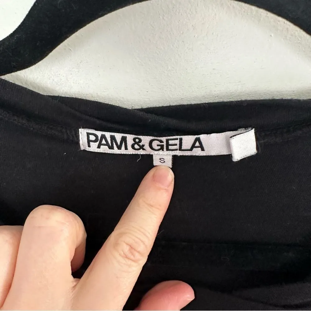 Pam & Gela Women’s Black Small Long Sleeve Zipper Dress - Image 4