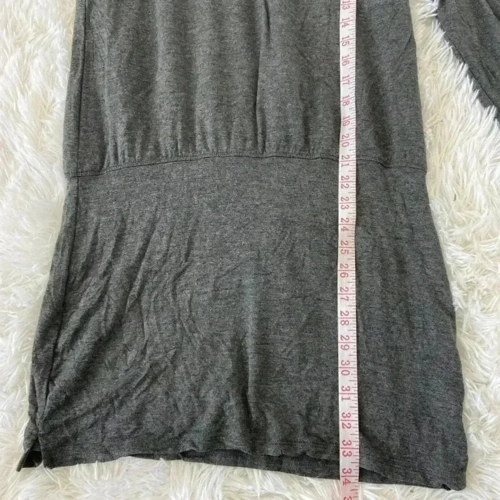ATHLETA Duran Dolman Gray Women's Tunic Dress Size Small Cowl Neck Thumb… - Image 9