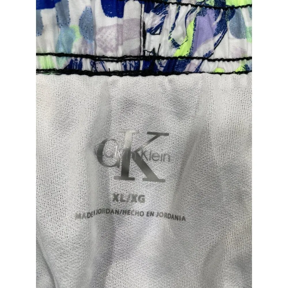 Calvin Klein Women's Blue/Multi Graphic Running Shorts Size XL SKU 3598 - Image 3