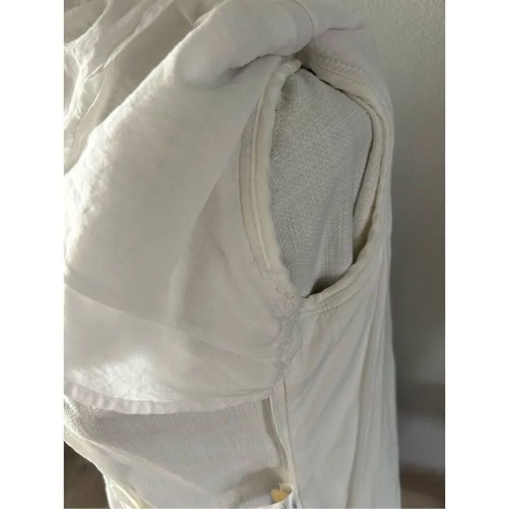 Banana republic white blazer size 0 cotton blend - Image 5