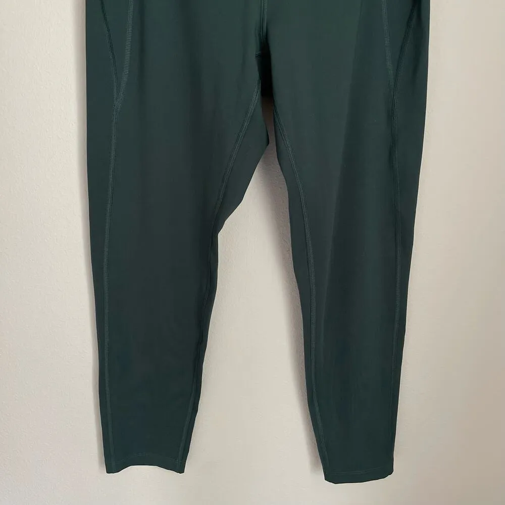 Moss Green High Rise Capri Leggings - Image 4