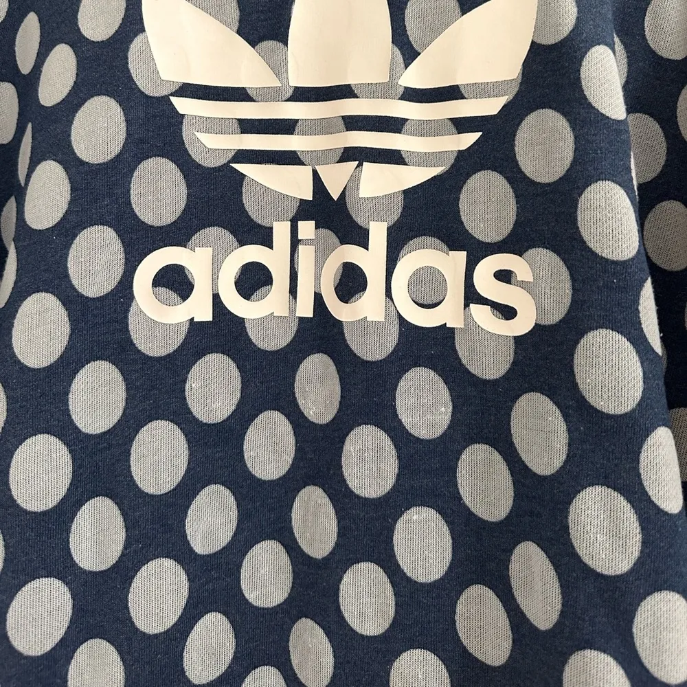 Trefoil Blue Polka Dot Pullover Sweatshirt Size S - Image 14