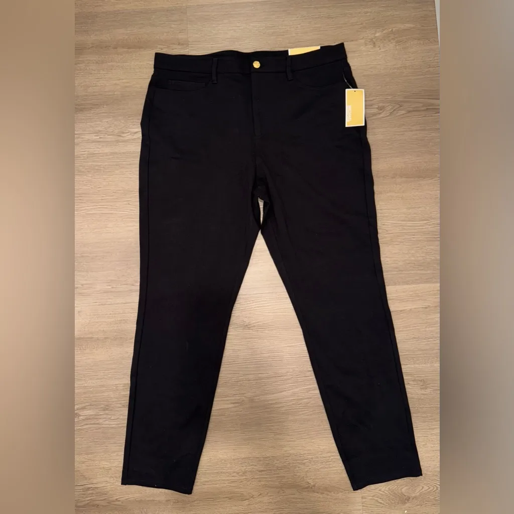 New Michael Kors XL Izzy Skinny MidRise Slim Through Hip & Thigh Black Pants NWT - Image 7