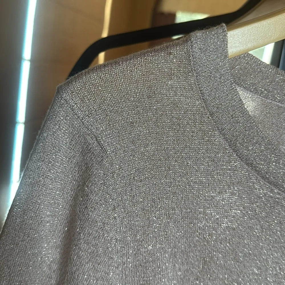 Melissa Paige Blush Rose Metallic Sweater Size M - Image 2