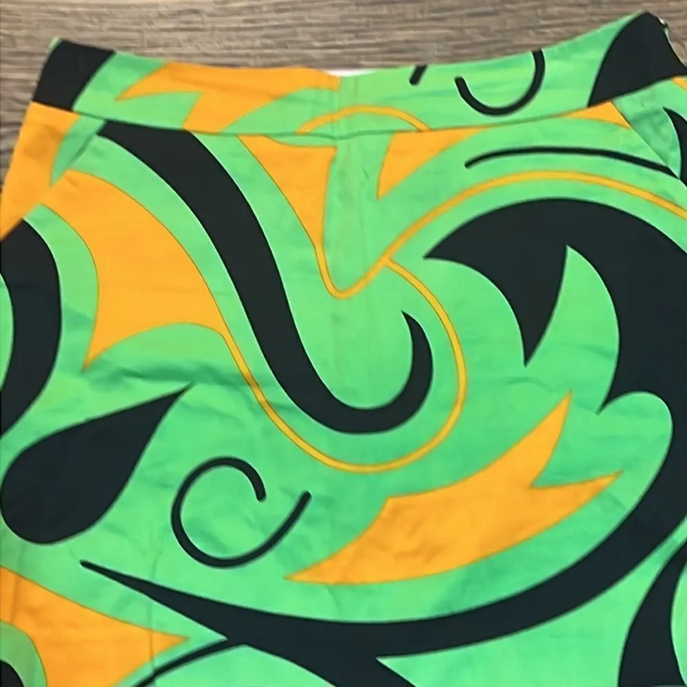 LoudMouth Ladies Skort Green‎ and Orange Size US 10 C29 Green - Image 2