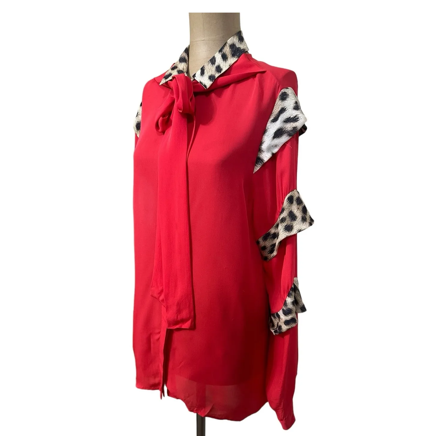 Just Cavalli  Silk Animal Print Blouse - Image 4