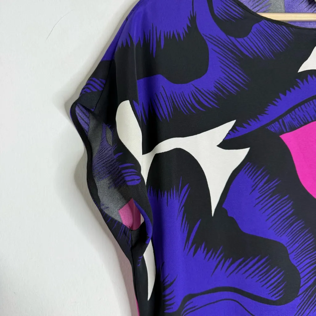 Diane von Furstenberg Harriet Silk Blend Floral Dress – Size Small - Image 8