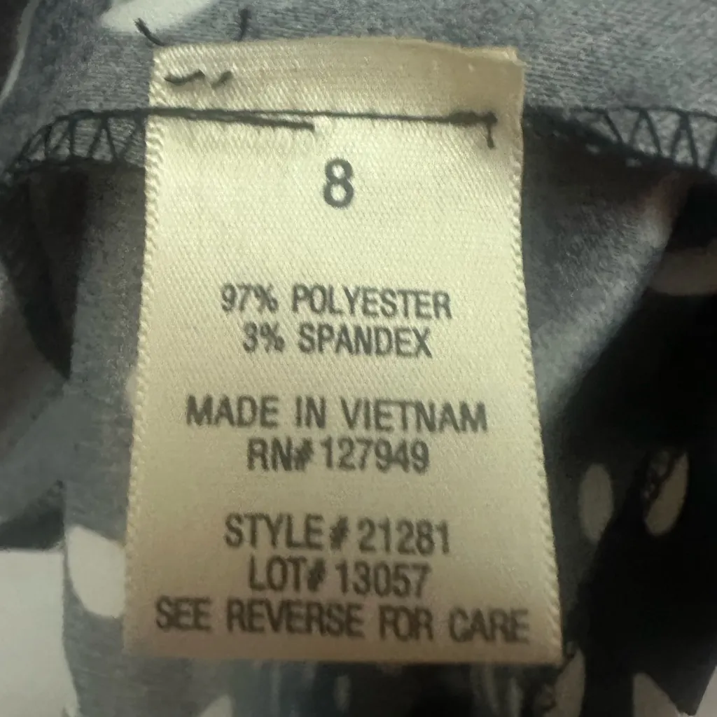 Emma And Michele Polka Dot Sheath Dress Size 8 Sleeveless Zipper Detail - Image 5