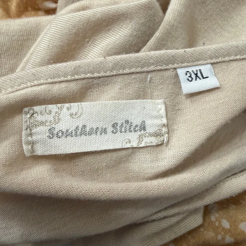 Southern Stitched 3XL Colorblock Animal Print Ruffle Sleeve Tunic Top - Image 7