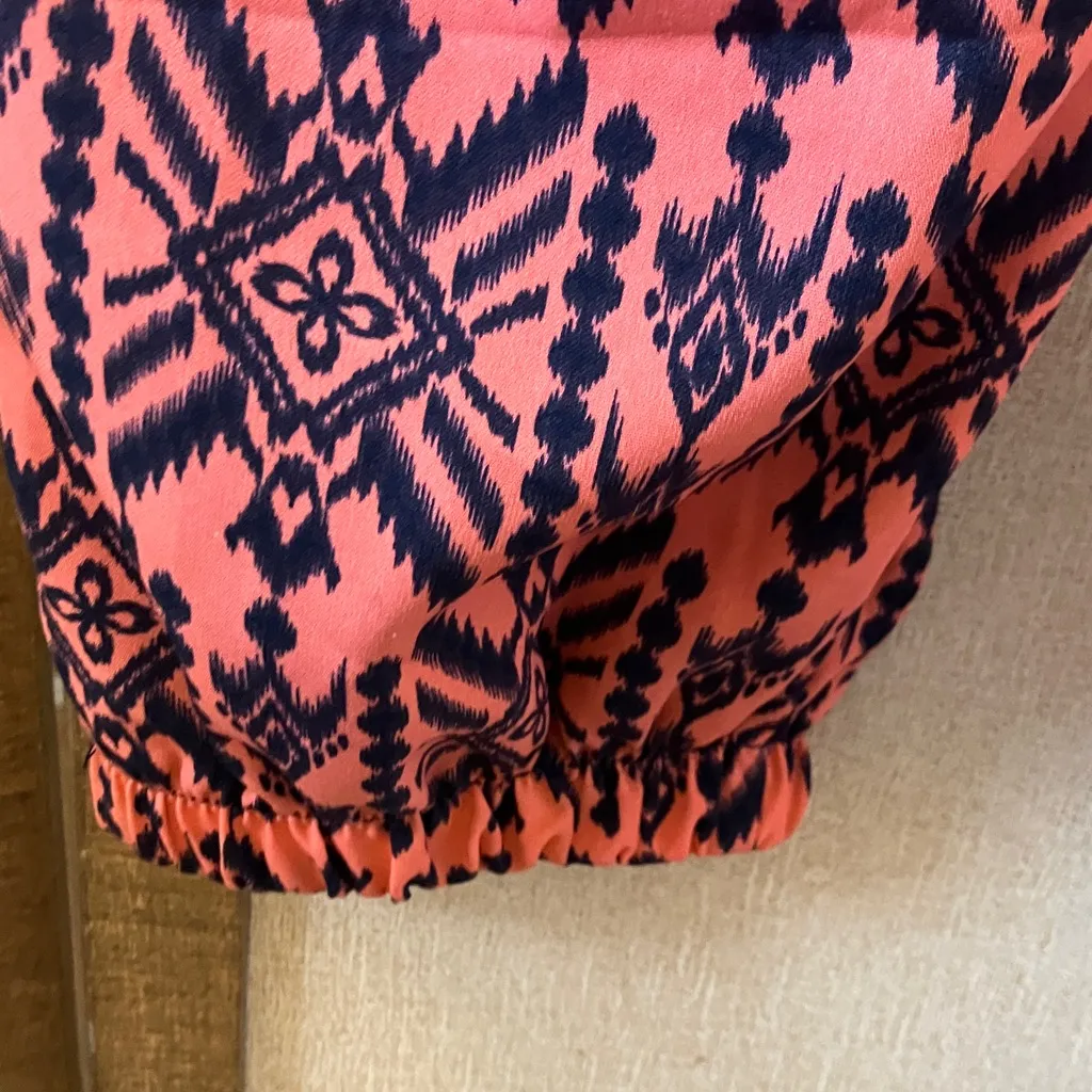 Ambiance Apparel Coral and Navy Patterned joggers large - Image 9