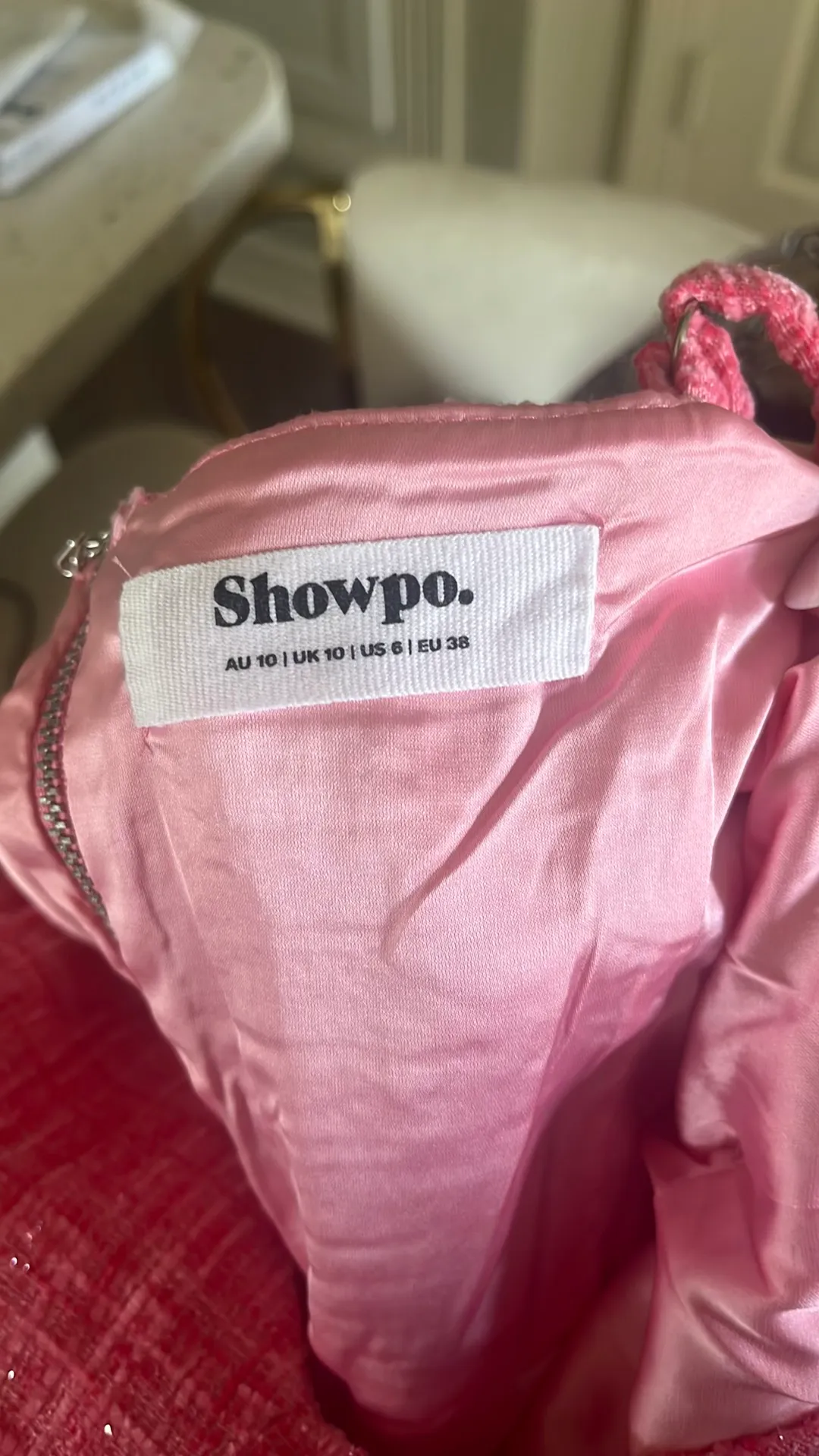 Pink Tweed Dress - Image 4