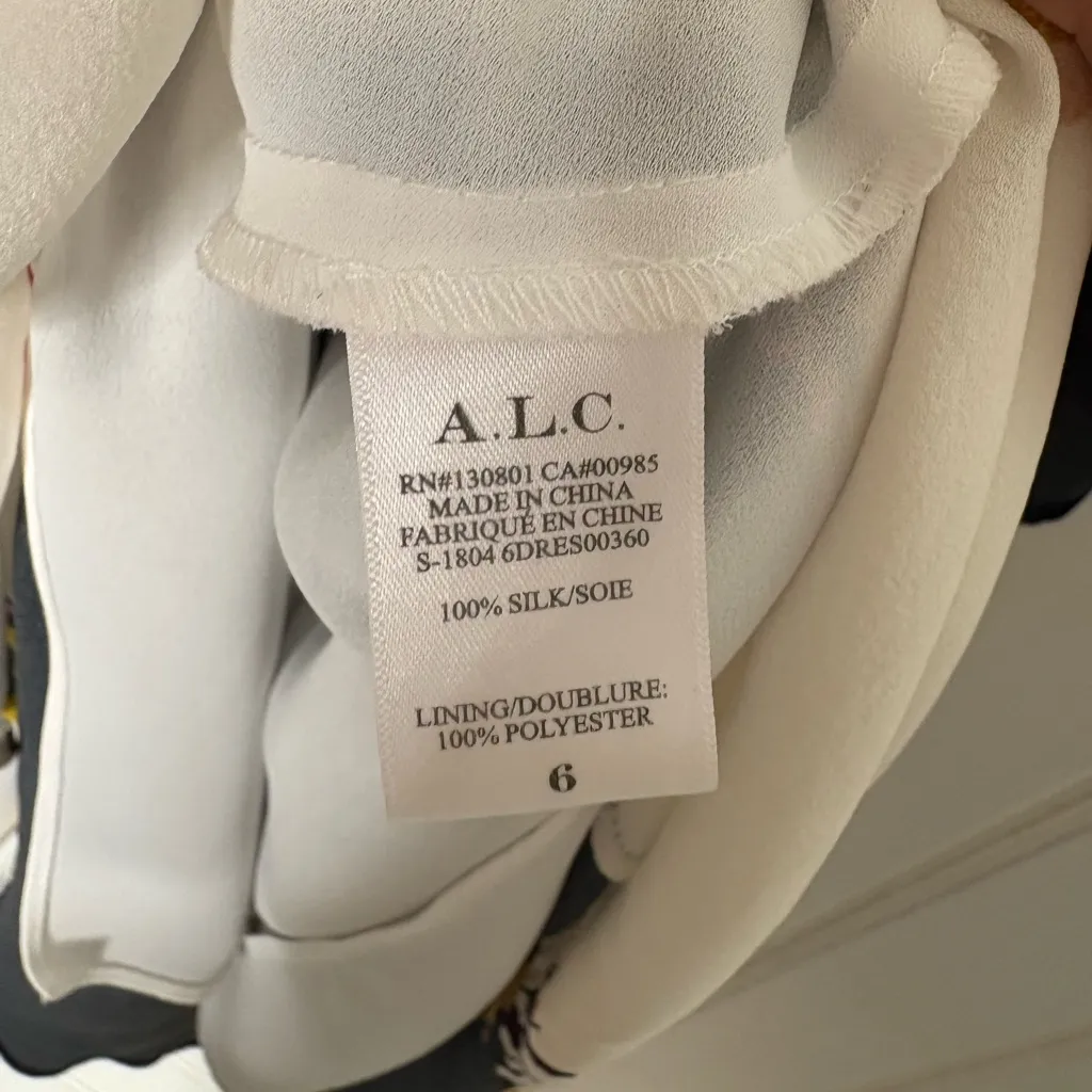 A.L.C. Natalia Tiered Floral Two-Tone Ruffled Silk Dress 763 - Image 13