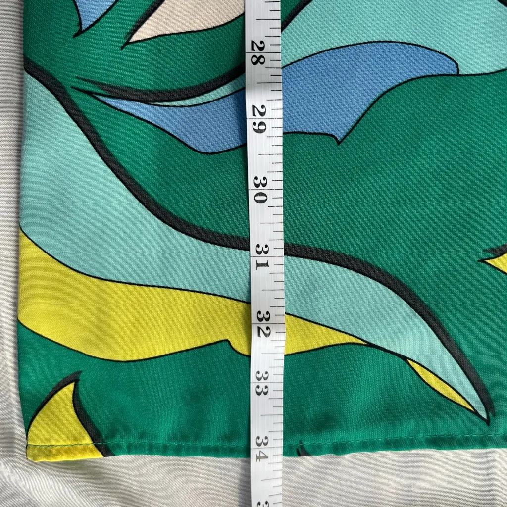 TYche Vibrant Leaf Print Sleeveless Top dress L - Image 8