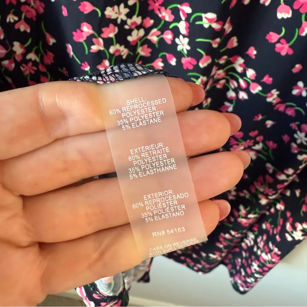 Tommy Hilfiger 3/4 Sleeve Jersey Dress Navy Floral 20W Plus Size - Image 6