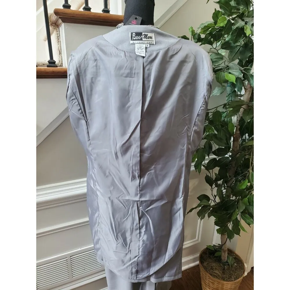 NWT Beumarc International Womens 100%Polyester 3 piece Blazer&Skirt Suits 18 Gray - Image 9