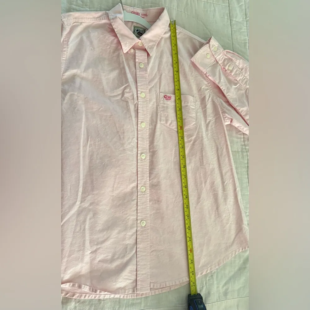 Womens Cruel Girl The Oxford 100% Cotton Western Button Up L/S Pink Shirt Size L - Image 8