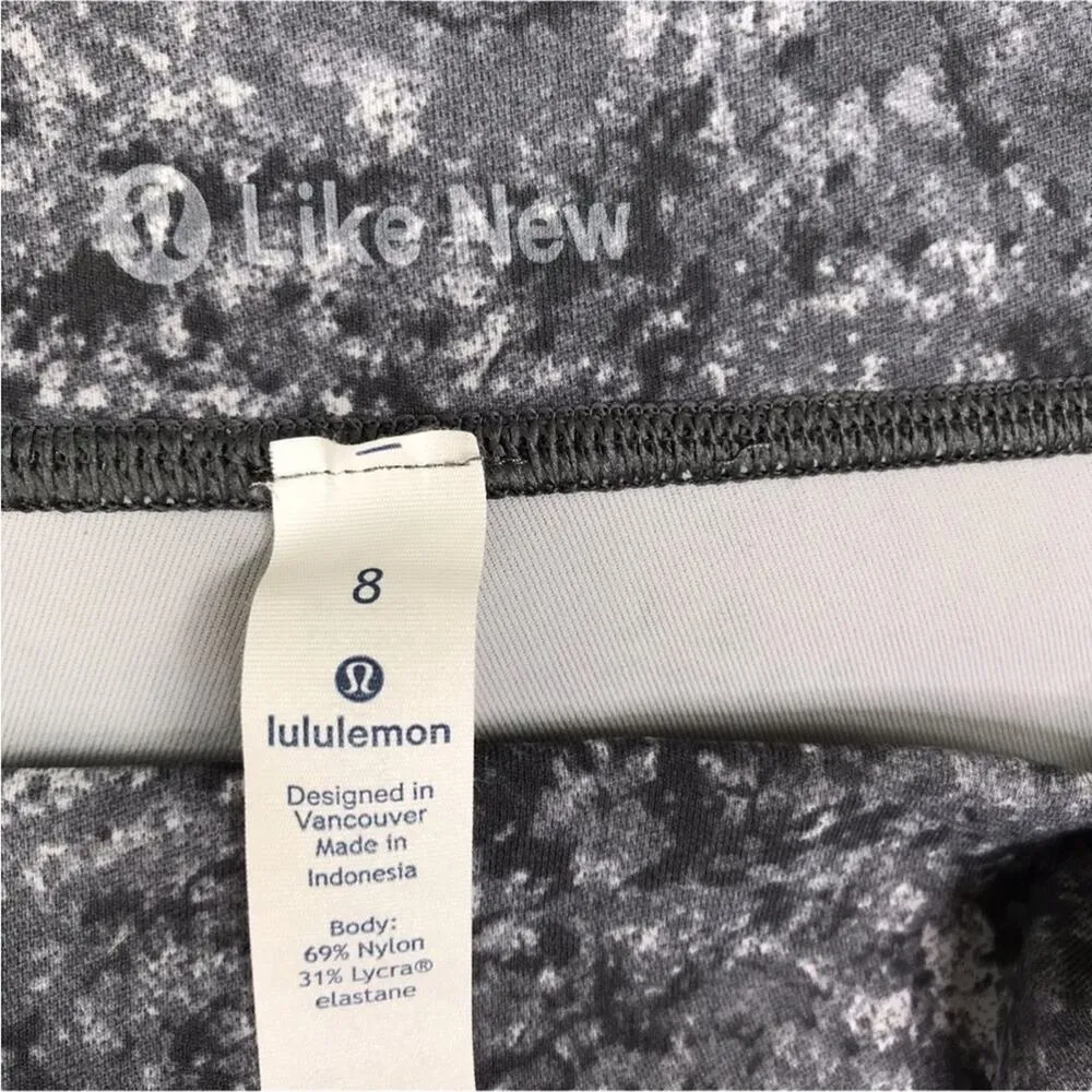 LULULEMON Tie Dye Crop Leggings Sz 8 Sporty Yoga Outdoor Fairy Casual Whimsygoth - Image 8