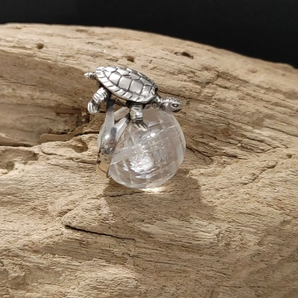 Turtle Tortoise Design Ring Moving Parts Articulated Sterling Silver 925 Nature - Image 10