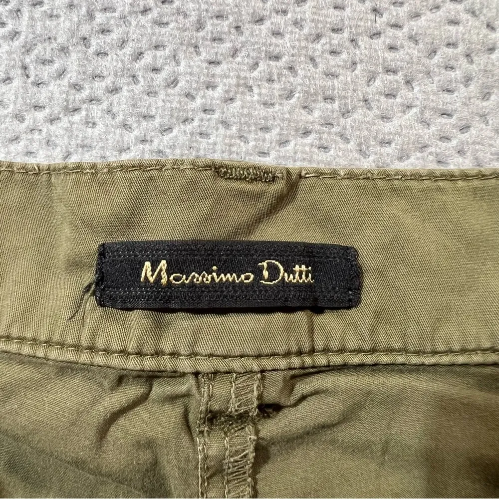Massimo Dutti Olive Green Khaki Womens Cargo Shorts Casual Fit Size 4 EUC - Image 3
