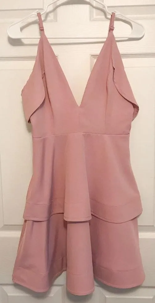 Blush Pink Double Layer Dress - Image 2