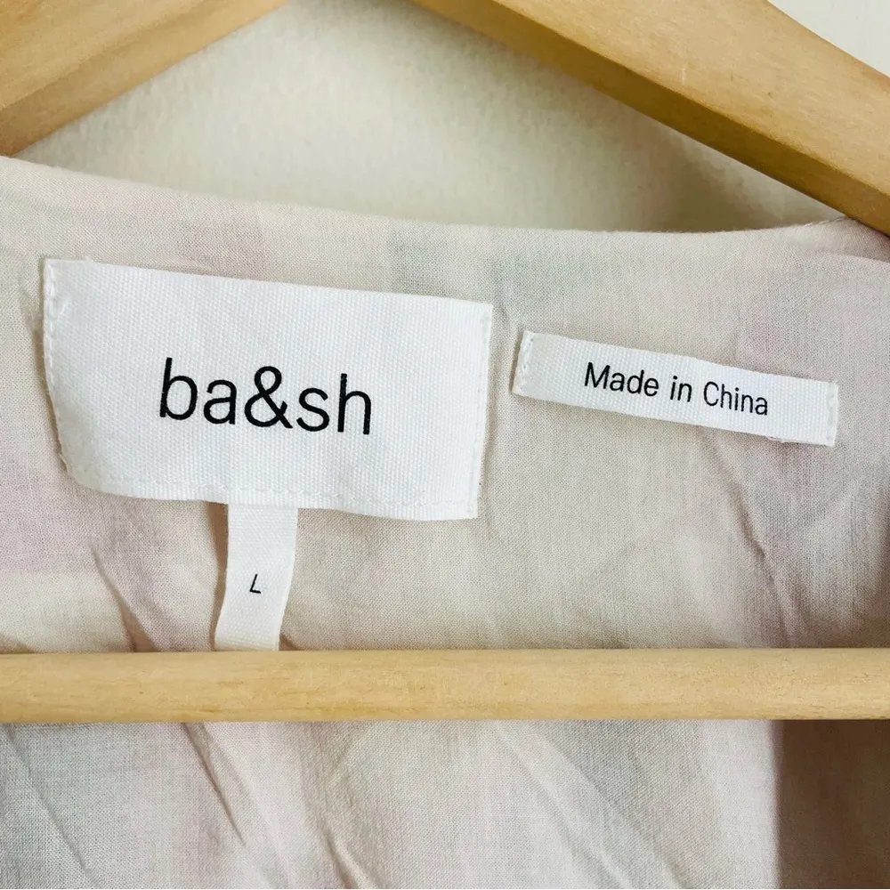 ba&sh Beryl Rose Silk Faux Wrap Midi Dress size L (10) as seen on Kelly Ripa - Image 13