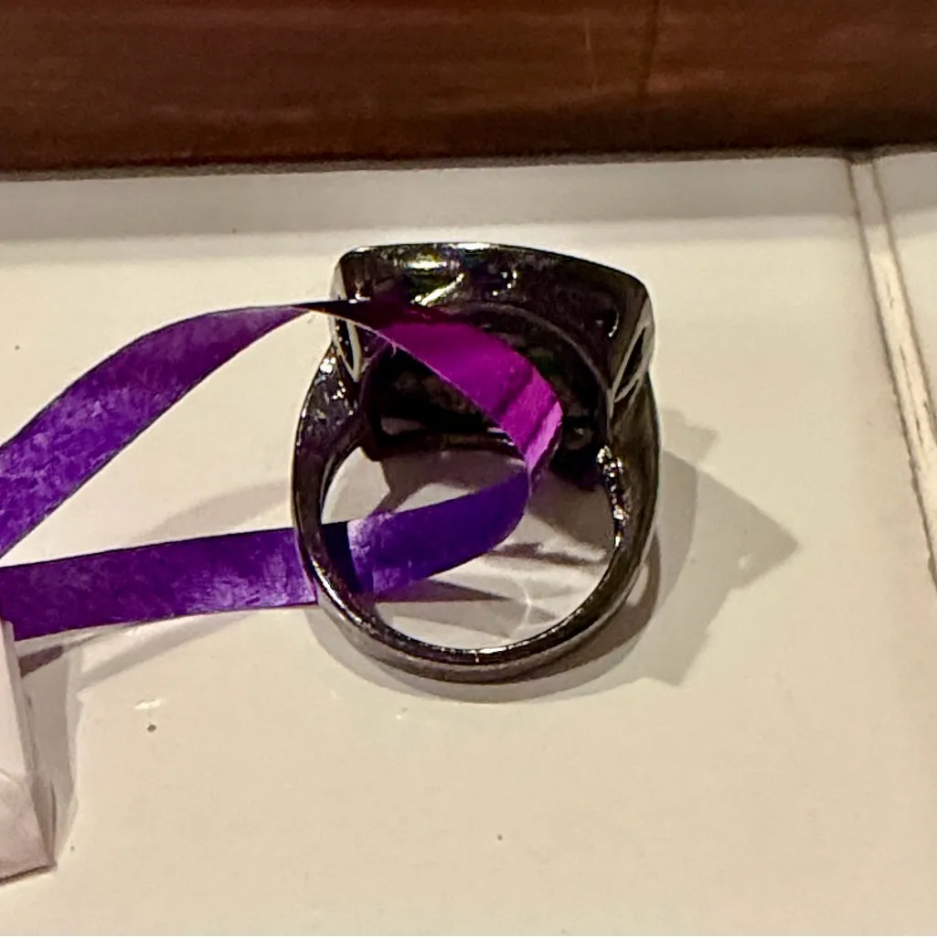 Black Gun Metal Ring - Image 4