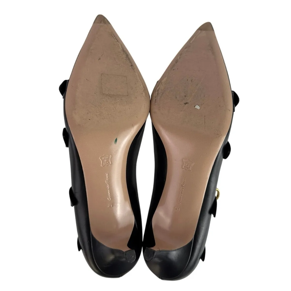 Gianvito Rossi Clash 55 Black Pointed Buckle Strap Leather Pump Heels EU41 US10 - Image 4