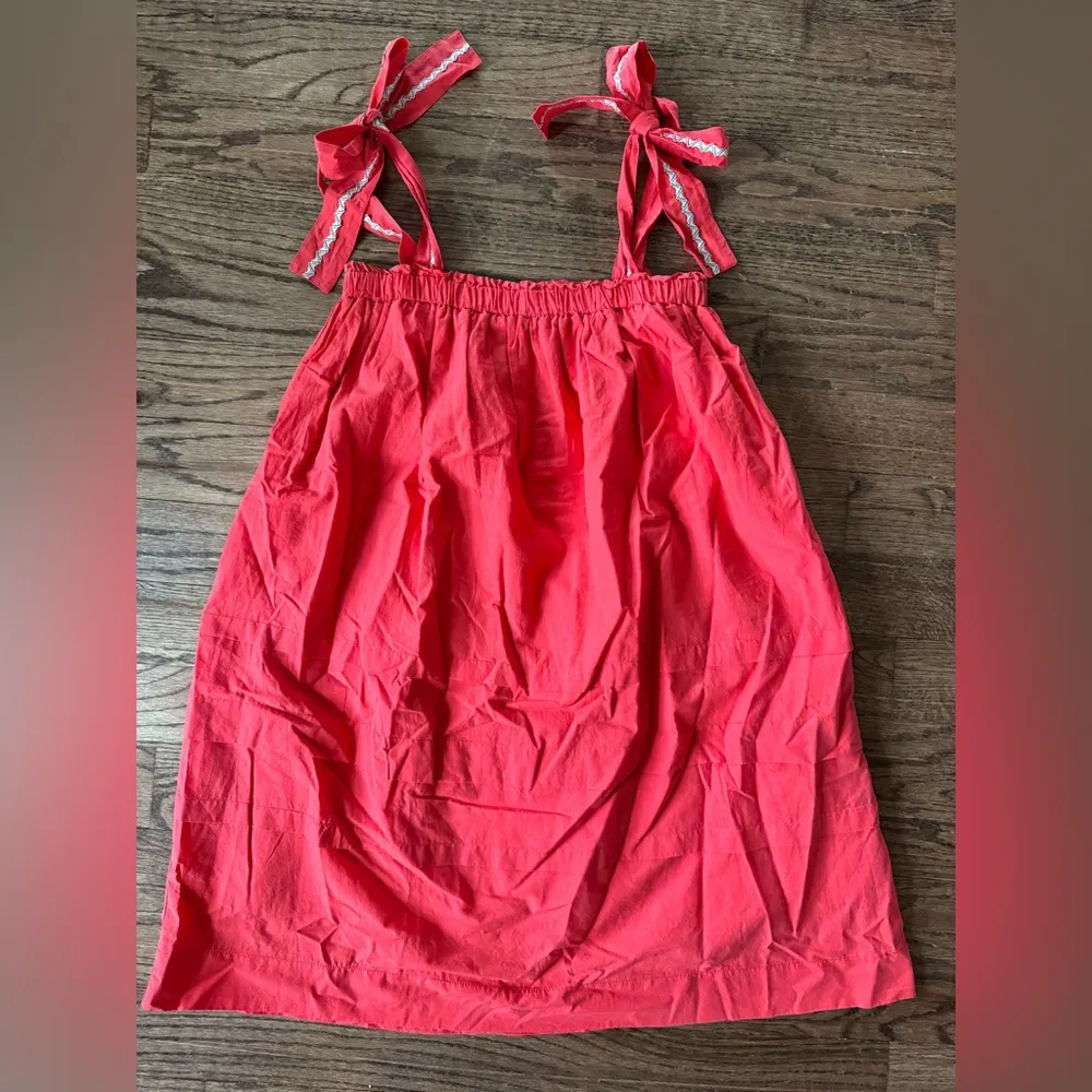 Devotion Twins Raizel Tiered Strappy Bow Mini Dress Red Greek S M L Tropical Size M - Image 3